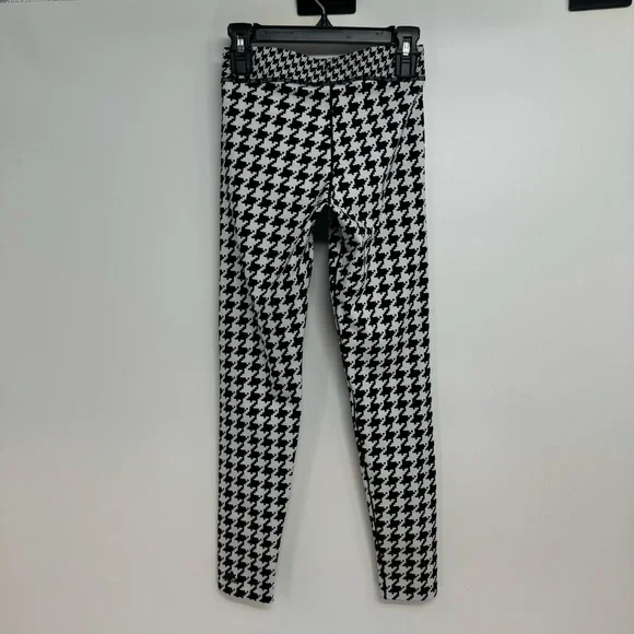 NWT adidas Ivy Park Big Girls Nina Tights Houndstooth Size S black White New - Picture 4 of 16